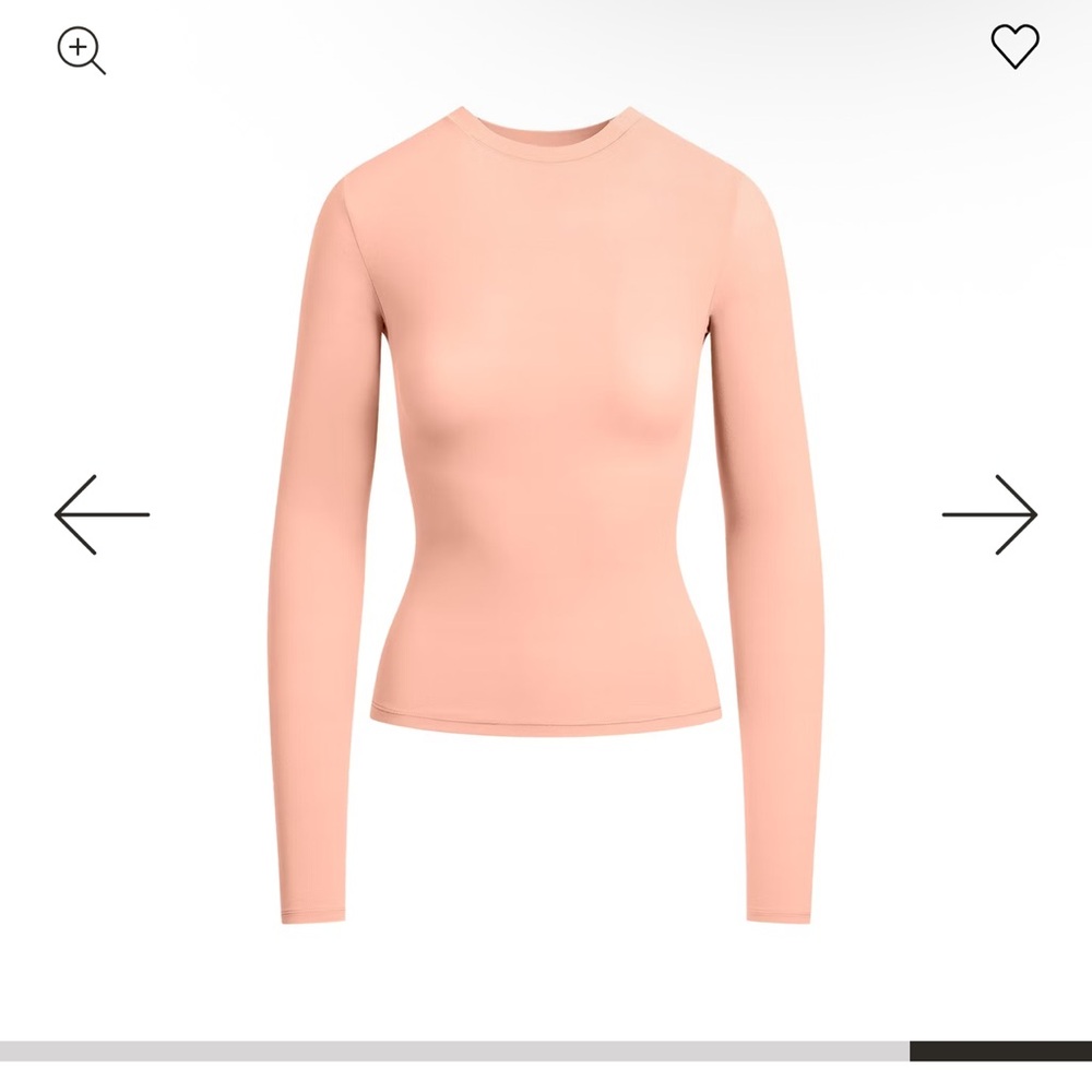 SKIMS Peach Long Sleeve Women's Tee